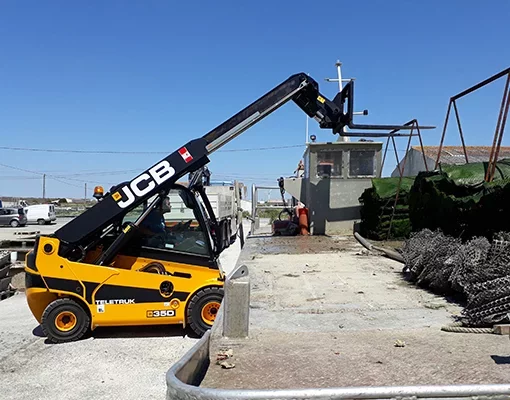 JCB Teletruk le chariot élévateur pour les ostréiculteurs